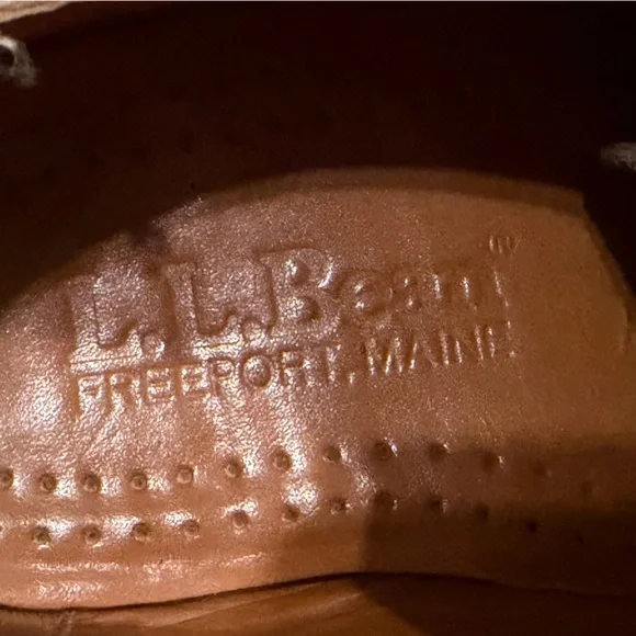 L.L.Bean Made in USA Suede Bucks Men’s 8.5 Tan Oxford Shoes - Picture 5 of 14